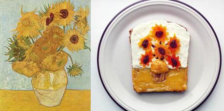 11 food art ida frosk Vincent Van Gogh Les Tournesols
