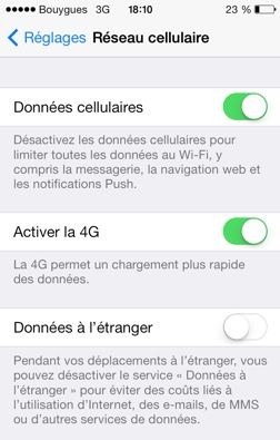 Bouygues Telecom : la 4G le 1er octobre sur iPhone 5 ios 7 4G Bouygues