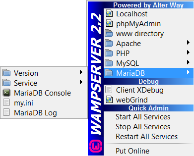Ajouter MariaDB sur WampServer et le faire cohabiter avec MySQL