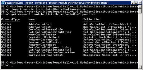 [AppFabric] Retrouver les commandes PowerShell de configuration du cache