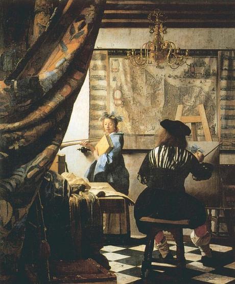 Vermeer l'atelier Claude Rutault dans l’atelier de Vermeer
