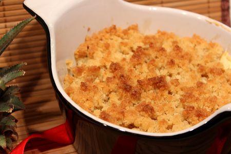 Crumble à l'ananas, vanille, citron vert et noix de coco IMG_1392r