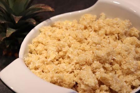 Crumble à l'ananas, vanille, citron vert et noix de coco IMG_1366r
