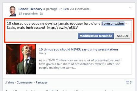 Facebook permet enfin à ses utilisateurs de modifier leurs publications modifier publication facebook page facebook 1 Facebook permet enfin à ses utilisateurs de modifier leurs publications