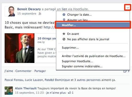 Facebook permet enfin à ses utilisateurs de modifier leurs publications modifier publication facebook page facebook Facebook permet enfin à ses utilisateurs de modifier leurs publications