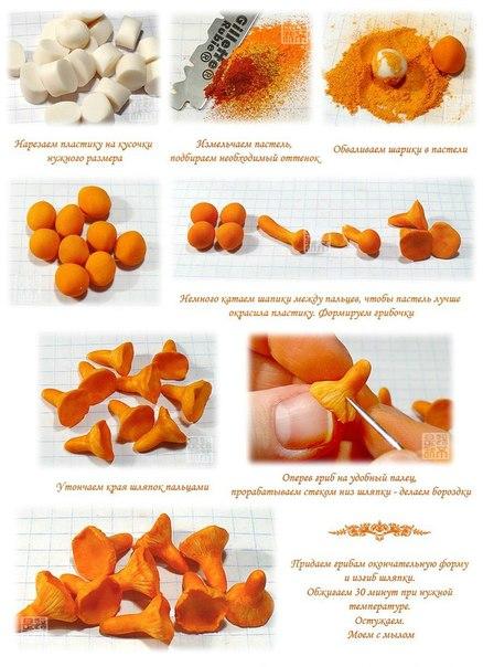 Tuto fimo : Créez des girolles pâte polymère