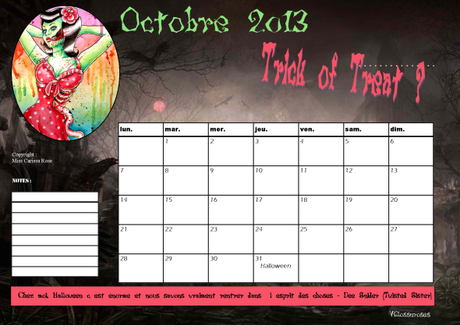 calendrier octobre