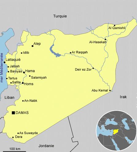 SYRIE - Grand-reportage - Mon effrayante Odyssée... carte syrie