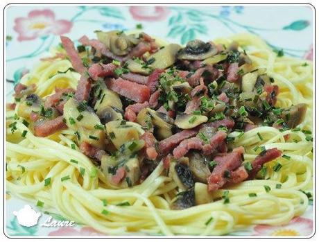 Poêlée de champignons de Paris au bacon Poêlée aux champignons