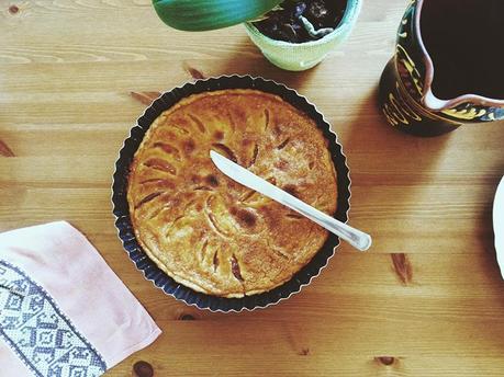 Almond Peaches Pie! tarte amandine aux peches