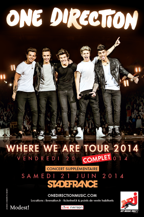 One Direction : Une deuxième date au Stade de France, le samedi 21 juin 2014 One direction au stade de france