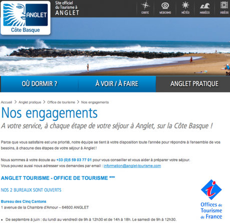 Mon cher office de tourisme anglet