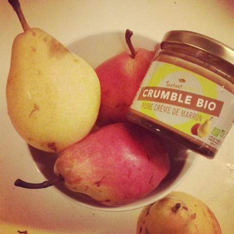 Crumble poire et crème de marron ingredients-crumble-poire-creme-marron