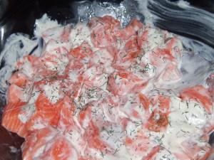 OLYMPUS DIGITAL CAMERA Crumble saumon/fondue de poireaux : oui, le poisson, c’est bon !