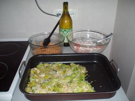 OLYMPUS DIGITAL CAMERA Crumble saumon/fondue de poireaux : oui, le poisson, c’est bon !