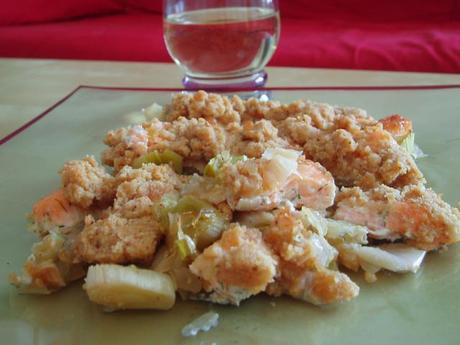 OLYMPUS DIGITAL CAMERA Crumble saumon/fondue de poireaux : oui, le poisson, c’est bon !