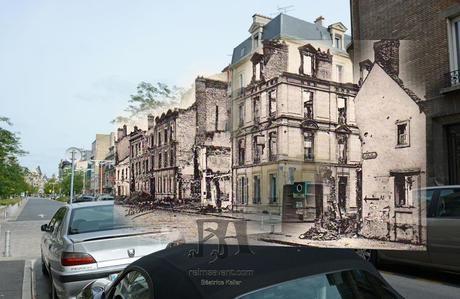 La rue Buirette vue depuis la rue de l'Arquebuse après 1914-1918 Buirette-Arquebuse-Int-RA.jpg