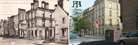 La rue Buirette vue depuis la rue de l'Arquebuse après 1914-1918 Buirette-Arquebuse-Int.jpg