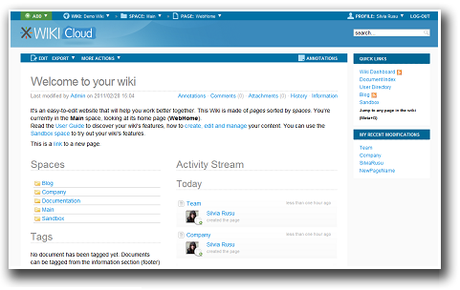 Les wikis sont l’avenir de la collaboration en entreprise : les usages du Wiki (2/2) HomepageCloud.png