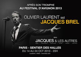 Jacques Brel chantait encore... octobre, Sentier Halles, laissez-vous emporter Jacques.. autres avec Olivier LAURENT.