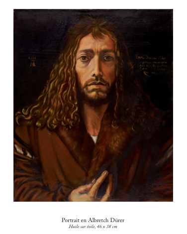 Alexandre Alfandari, Portrait en Albrecht Dürer, huile sur toile 46 x 38 cm