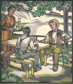Paul Boesch - La Valeur de l'Homme - Hommage au Chasselas Paul Boesch - Tirage couleur - Epesses