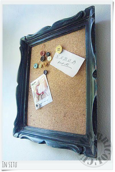 Mon DIY Pinterest Personnel Cadre liège & boutons - In situ