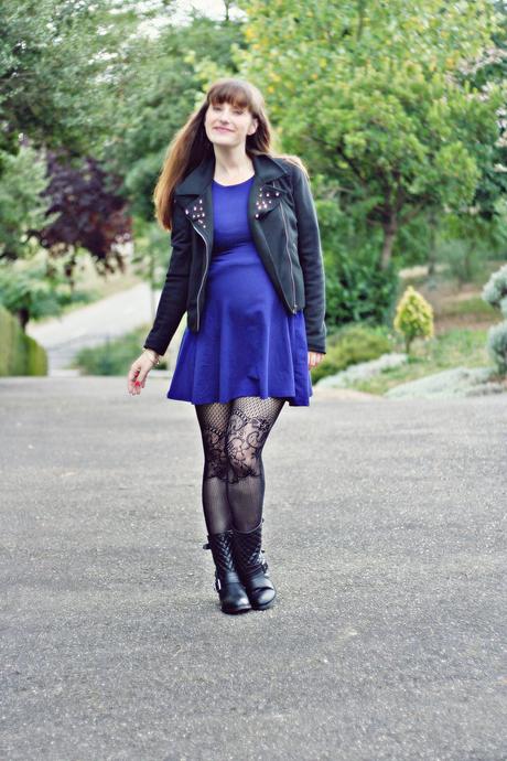 Bleu franc, bikers et perfecto blogmode