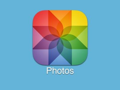 App icône Photos iOS 7 en fond d'écran pour iPhone...