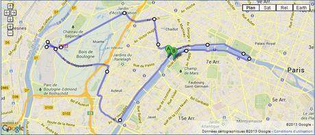 20 km dans Paris Le parcours des 20km de Paris