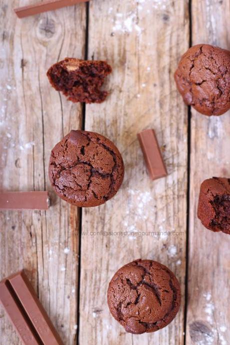 Muffins extra moelleux au chocolat et aux Kit Kat site