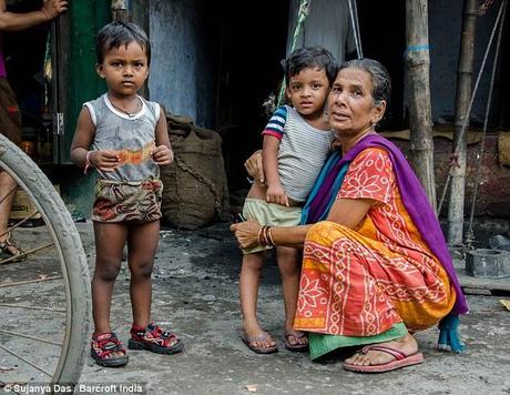 Destitute: Her relatives once ruled over a mighty empire, but now she barely has enough money to look after her family of her six children, five daughters and one son