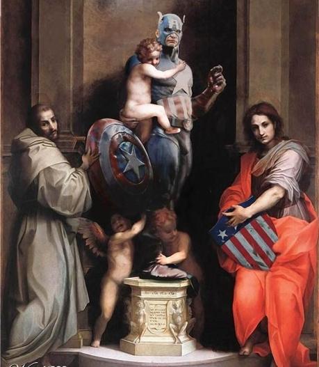 HEROES IN CLASSIC PAINTINGS superheroes-classical-painting3