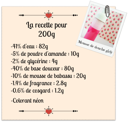 DIY: Mousse de douche girly recette
