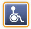 Accessibilité numérique (logo fauteuil roulant)