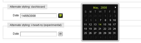 10 scripts Mootools pour l’interface utilisateur Calendar