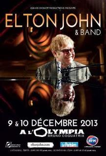 Elton John en concert les 9, 10 et 11 décembre 2013 à Olympia
