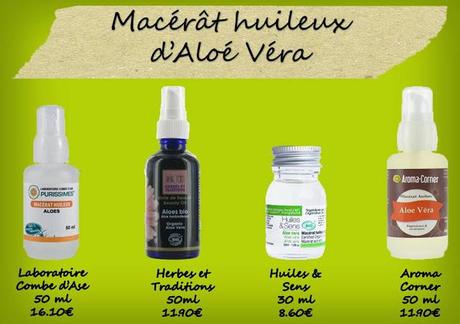 macérât huile aloés Véra Laboratoire Combe d'Ase, Herbes et traditions, Huiles &Sens, Aroma Corner http://recreationsdesophie.blogspot.fr/