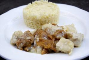 Sauté de poulet aux girolles sauté_poulet_champignons_girolles_fricassée