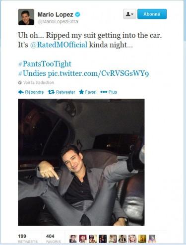 PEOPLE : découvrez le fâcheux incident vécu par Mario Lopez lopez