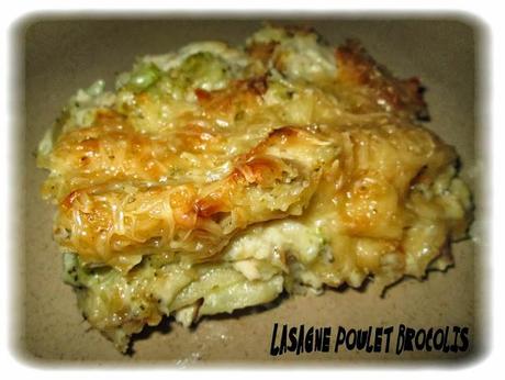 Recette du mercredi : Lasagne poulet brocolis