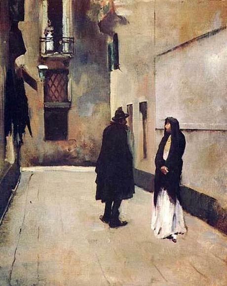 Street Scene in Venice John Singer Sargent - 1882     Meredith Long & Company 