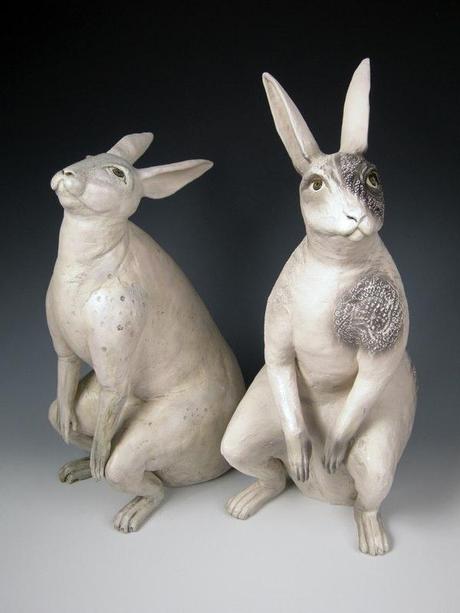kelly connole-Frances and Franca – ceramic sculpture