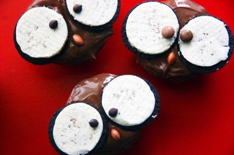 Halloween Muffins: Hiboux au chocolat!