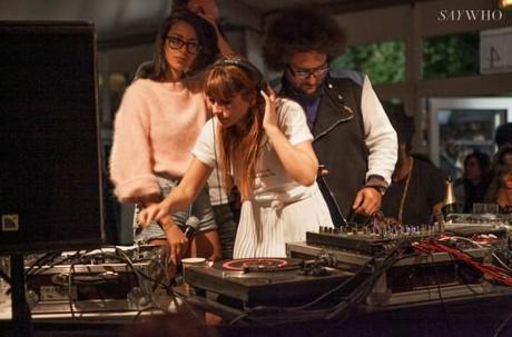 Dj Battle dans le jardin des Tuileries Battle D'ont Believe The hype Salon Premiere Classe Paris Tuilerie Aurelyen, le designer de Misericordia avec son équipe Battle