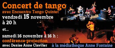 Week-end tango à la Médiathèque Anne Fontaine d'Antony [ici]