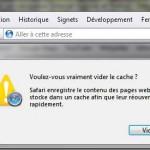 Supprimer le cache de Safari