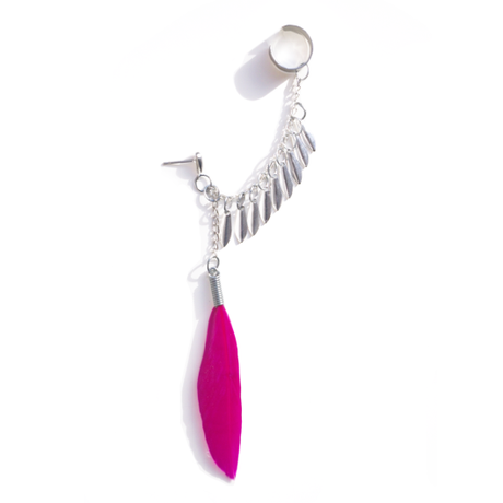 Les bijoux d’oreille Anni Jurgenson earcuff_pink_teardrops