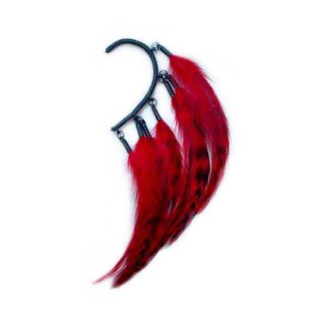 Les bijoux d’oreille Anni Jurgenson red_grizzly_hackle