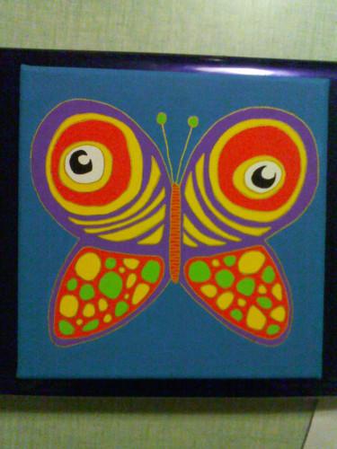 Numéro 22 peinture acrylique papillon